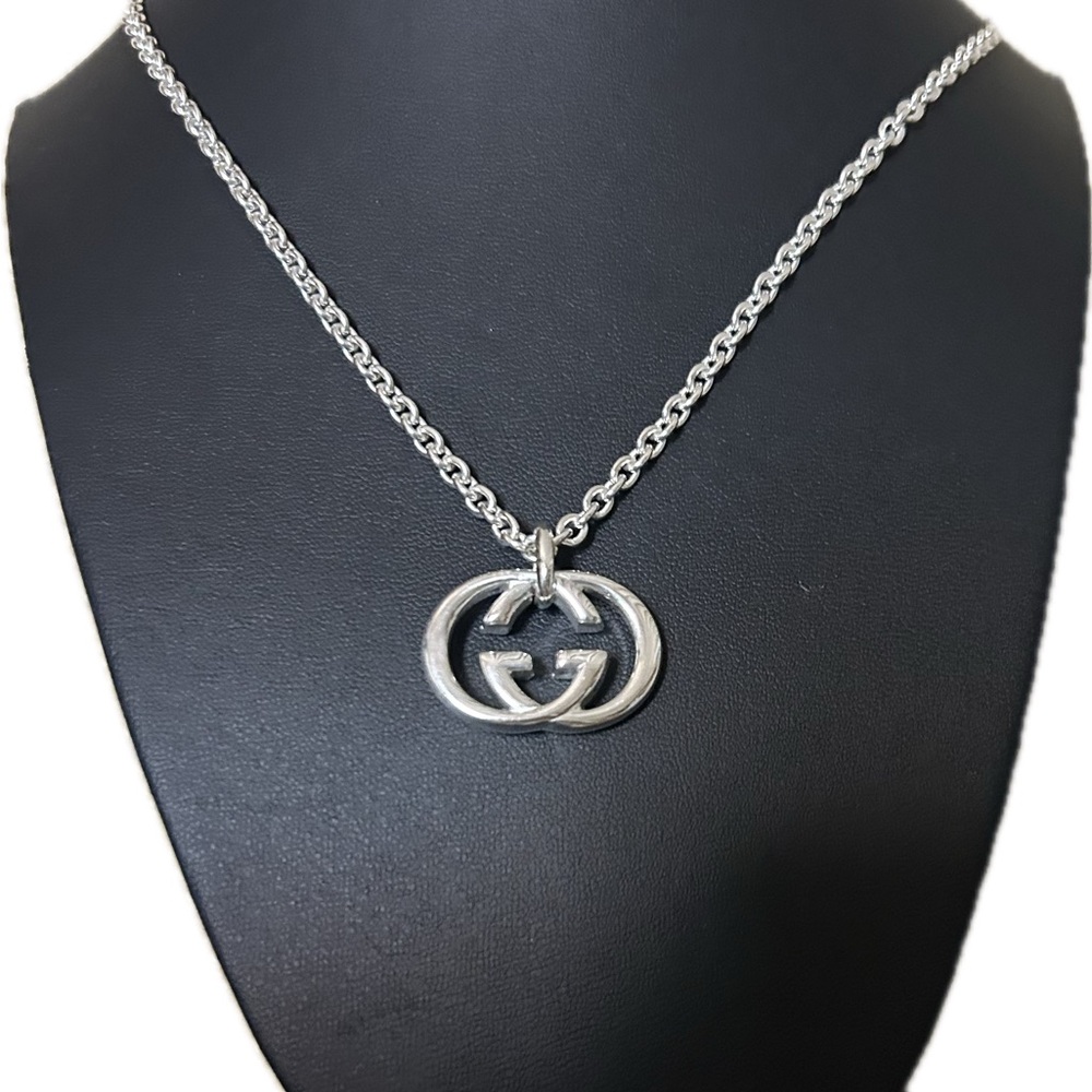 Gucci Sterling Silver Interlocking Double Gg Logo… - image 2